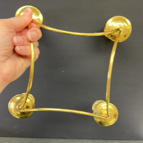 Vintage curved brass 4 way candle holder - Picture 5 of 5